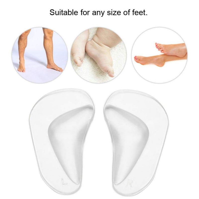 Rotekt Silicone Arch Support Insoles, 2 Pairs/Set Foot Arch Orthotic Cushion Shoe Insoles Pads for Heel Pain Bone Spur & Achilles Pain Gel Heel Cushions and Cups Pad & Shock Absorbing Supportï¼ˆ02ï¼‰ - Image 2